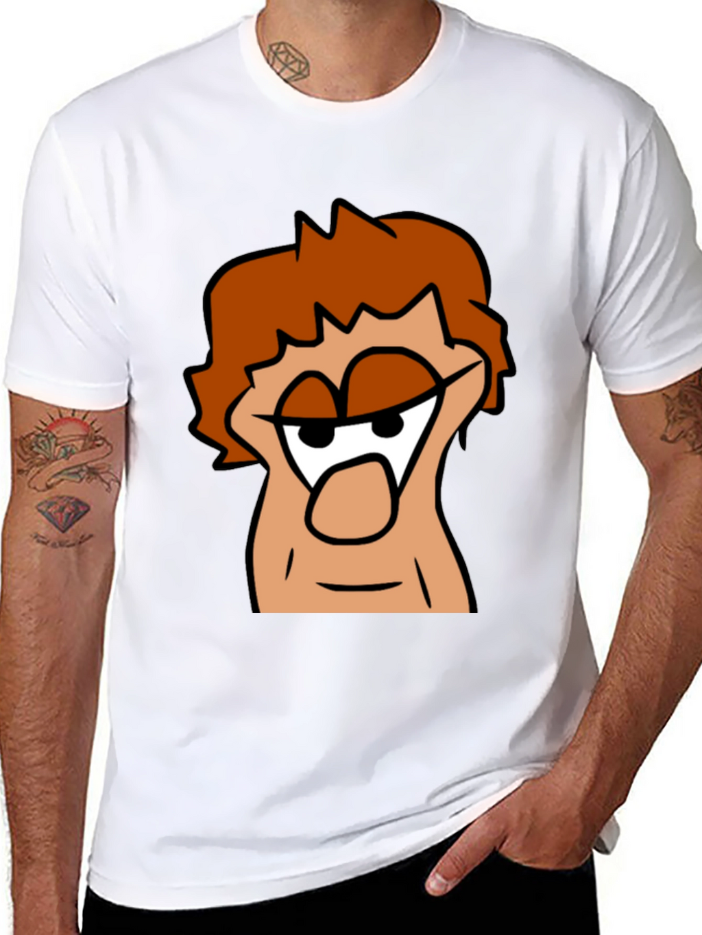 Cartoon Character Graphic Black T-Shirt