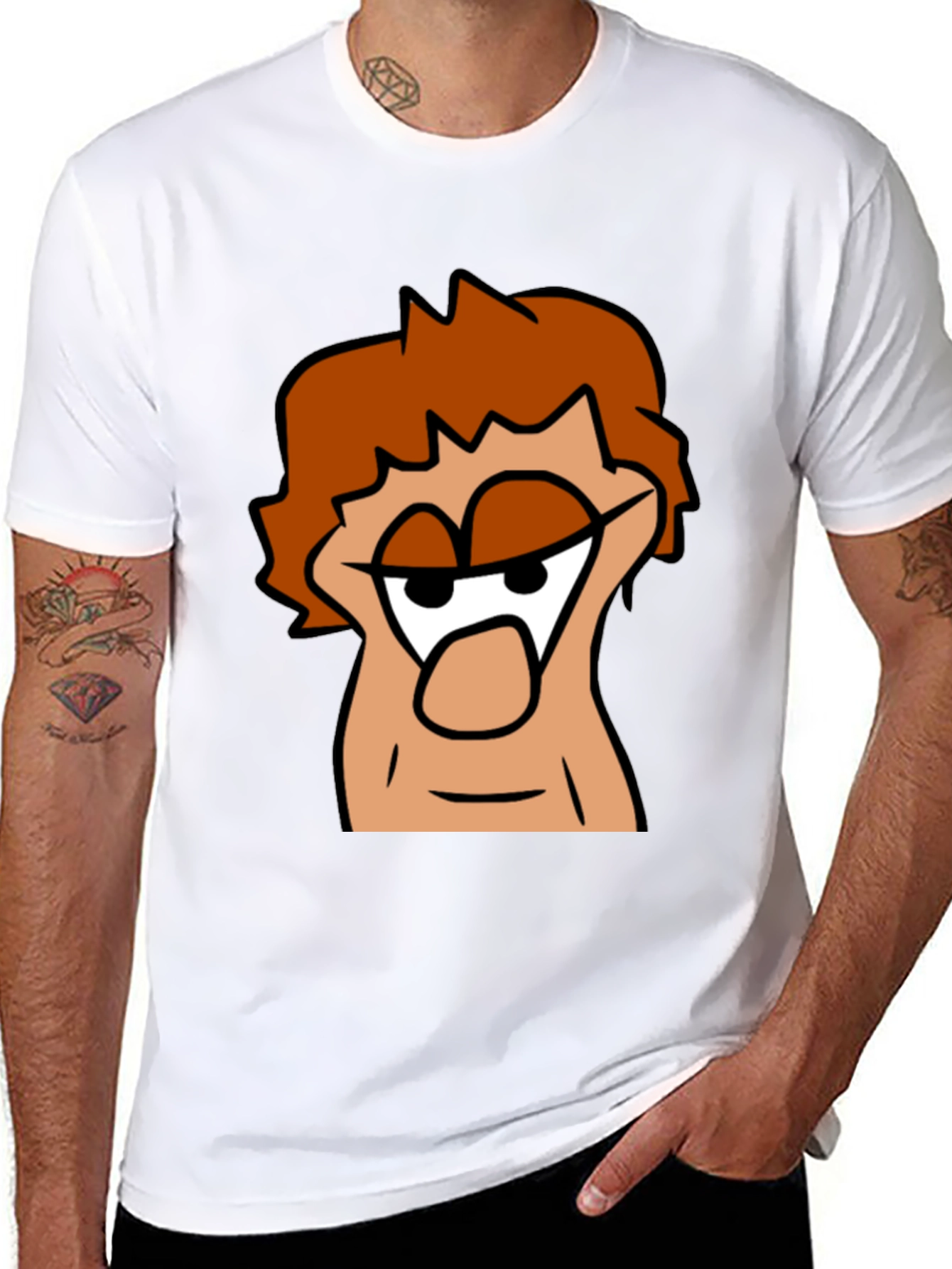 Cartoon Character Graphic Black T-Shirt