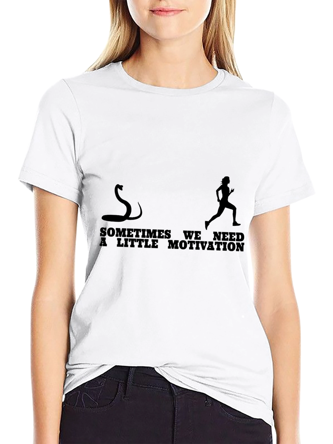 Motivational Snake Chasing Runner T-Shirt