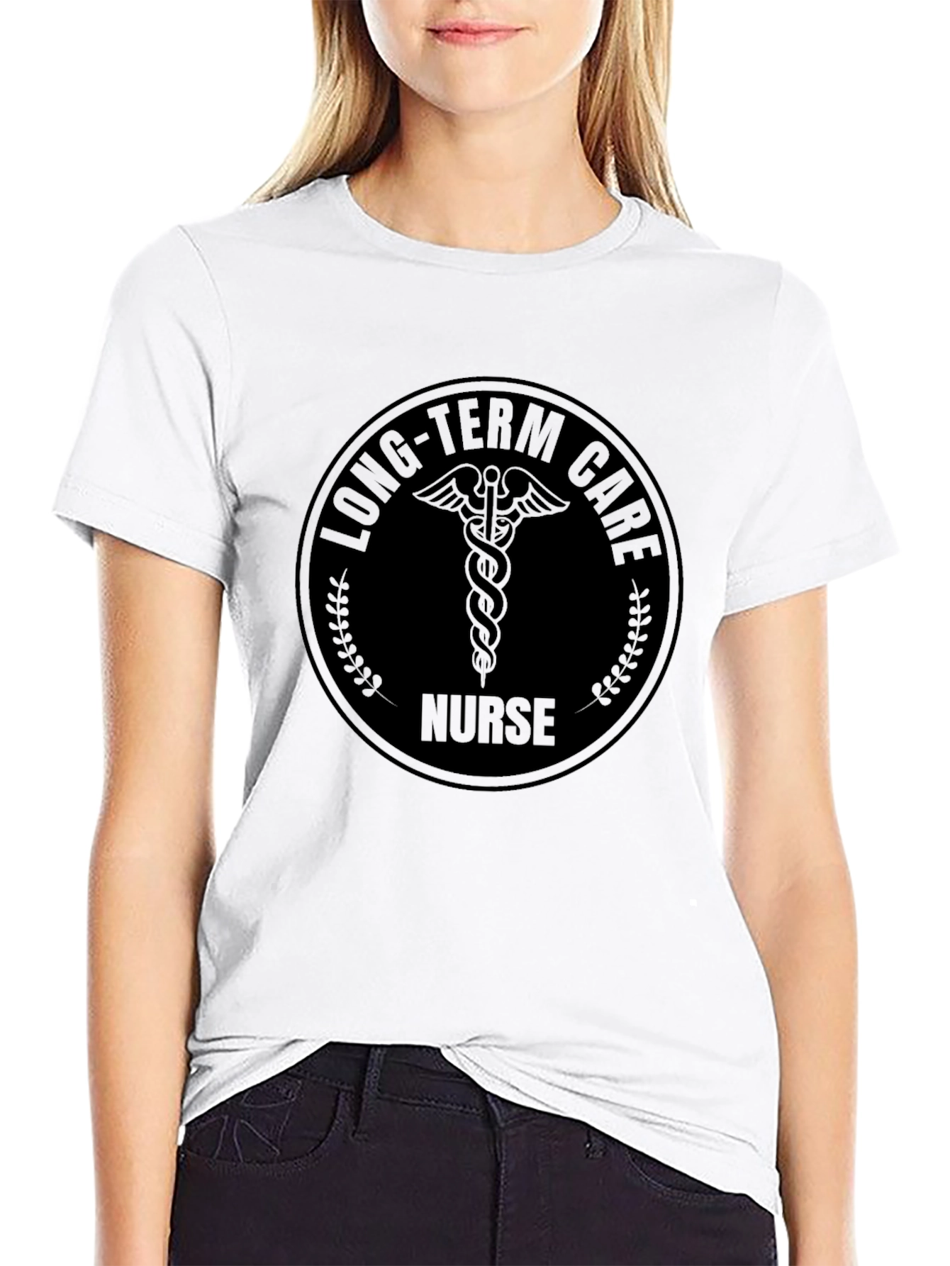 Long-Term Care Nurse T-Shirt - Black