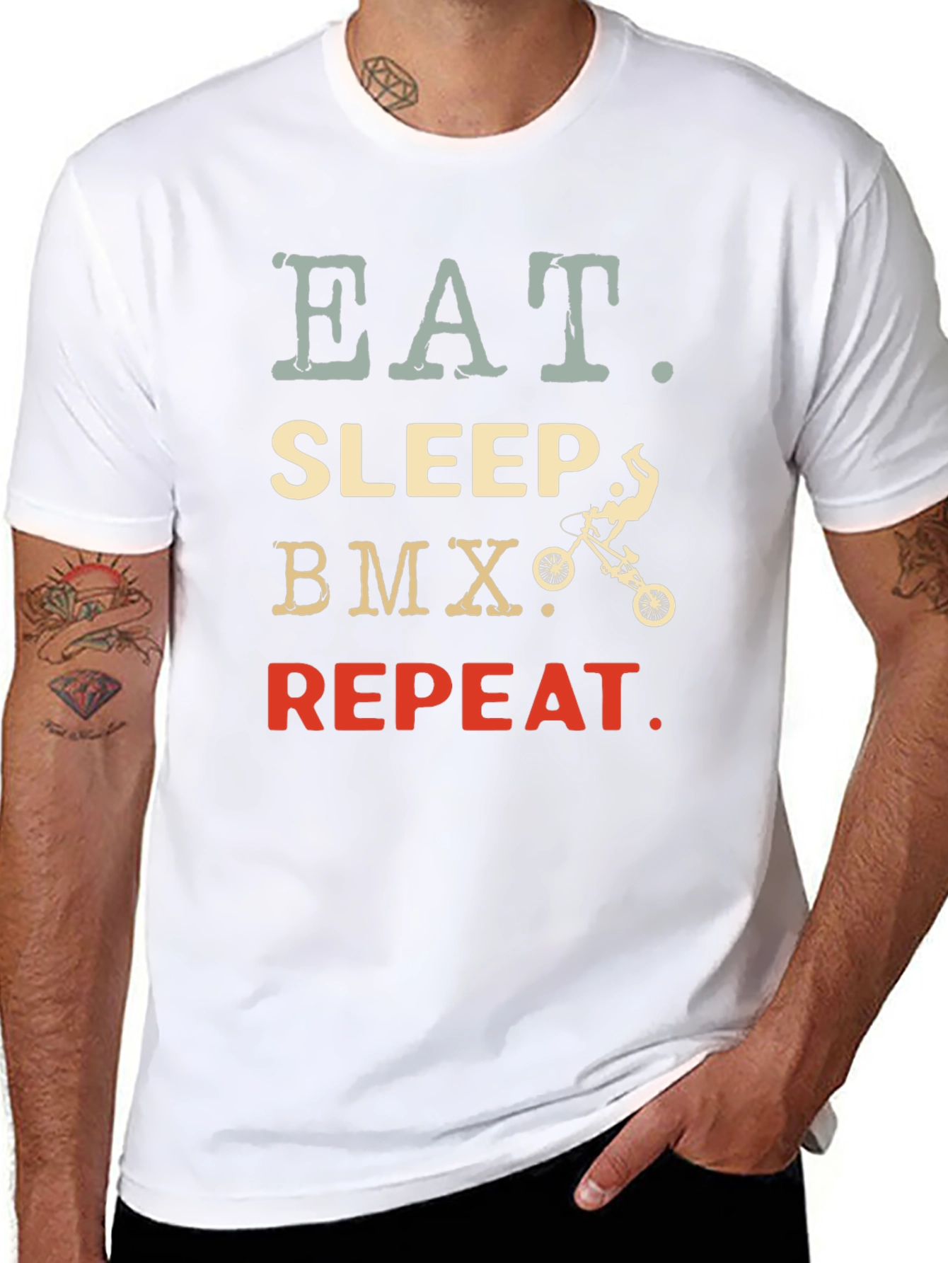 Eat Sleep BMX Repeat Graphic Tee