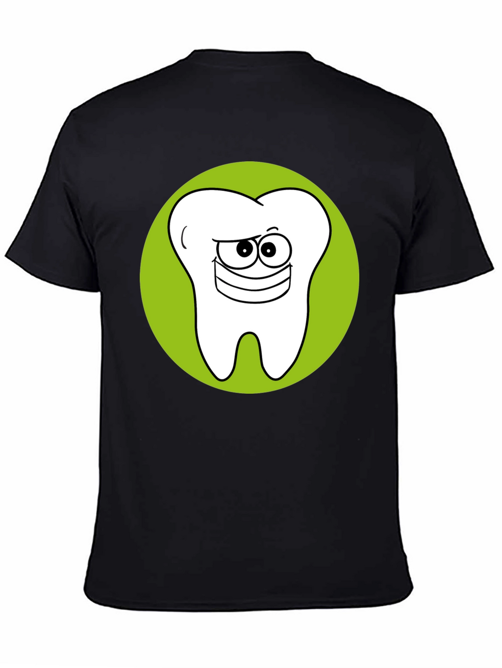 Funny Tooth Graphic Tee - Black Cotton T-Shirt