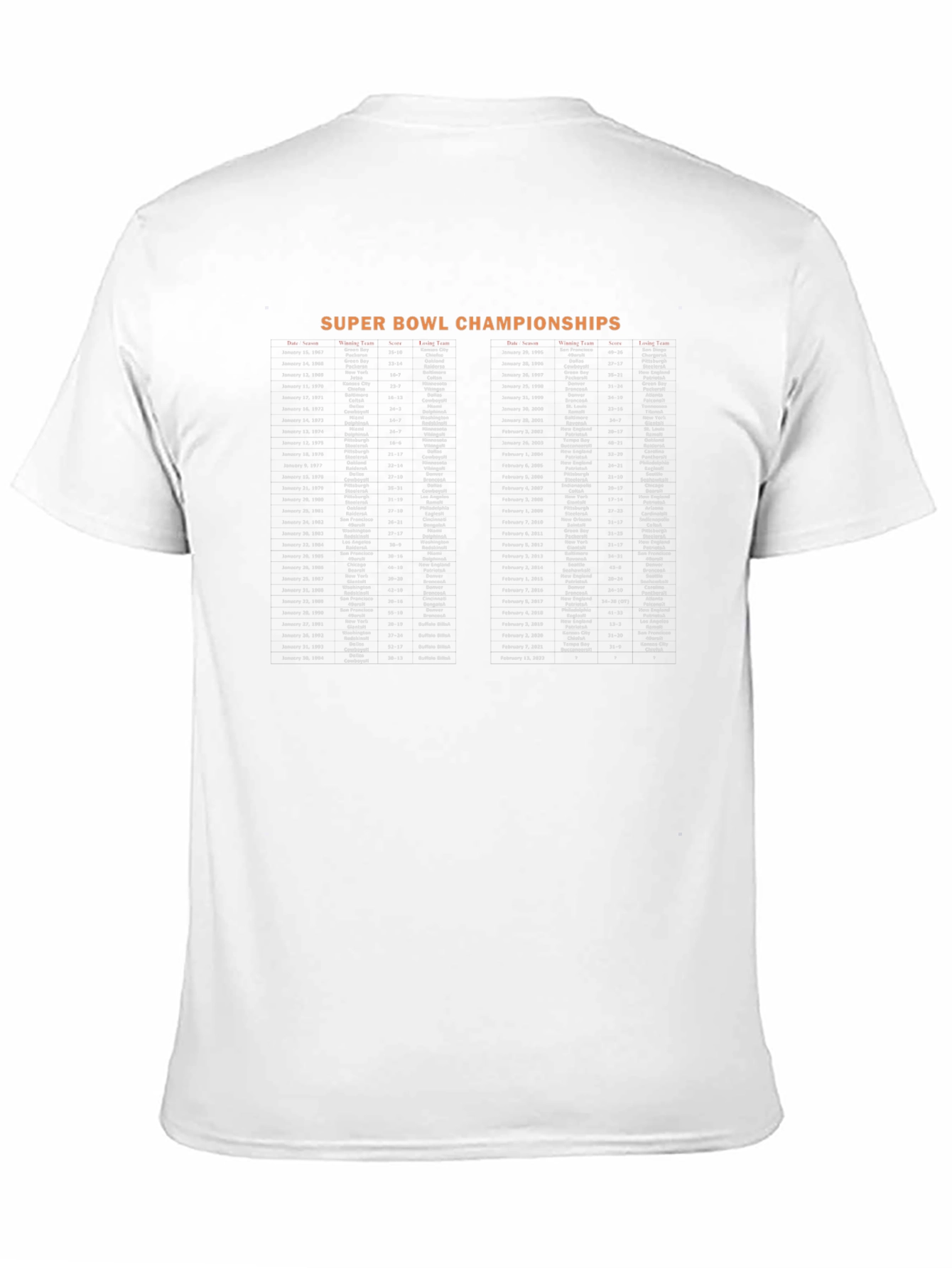 Super Bowl Championships T-Shirt