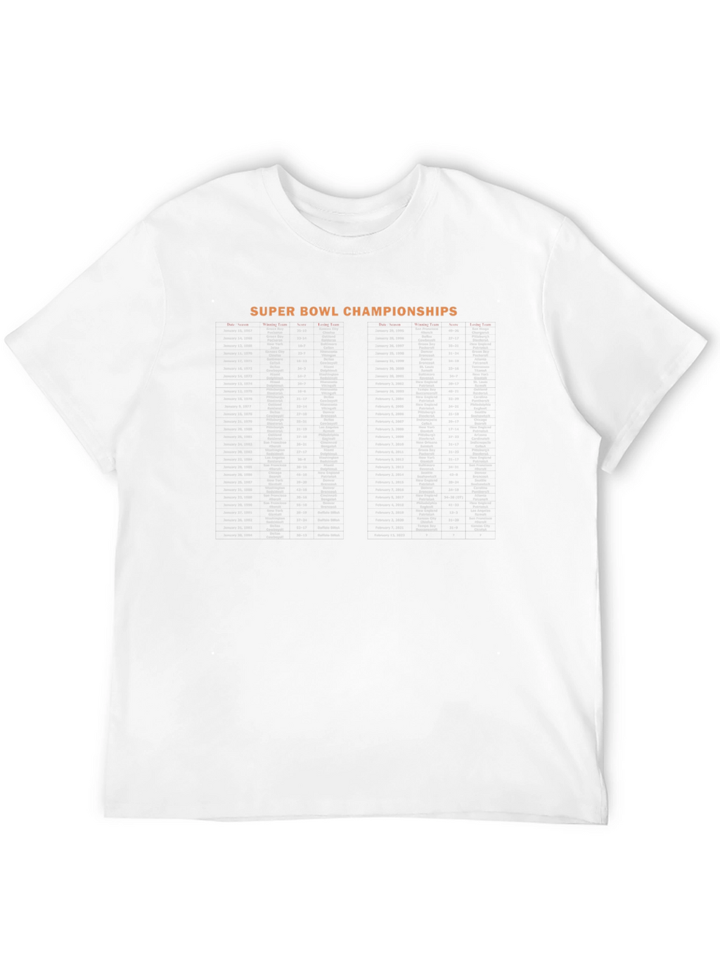 Super Bowl Championships T-Shirt