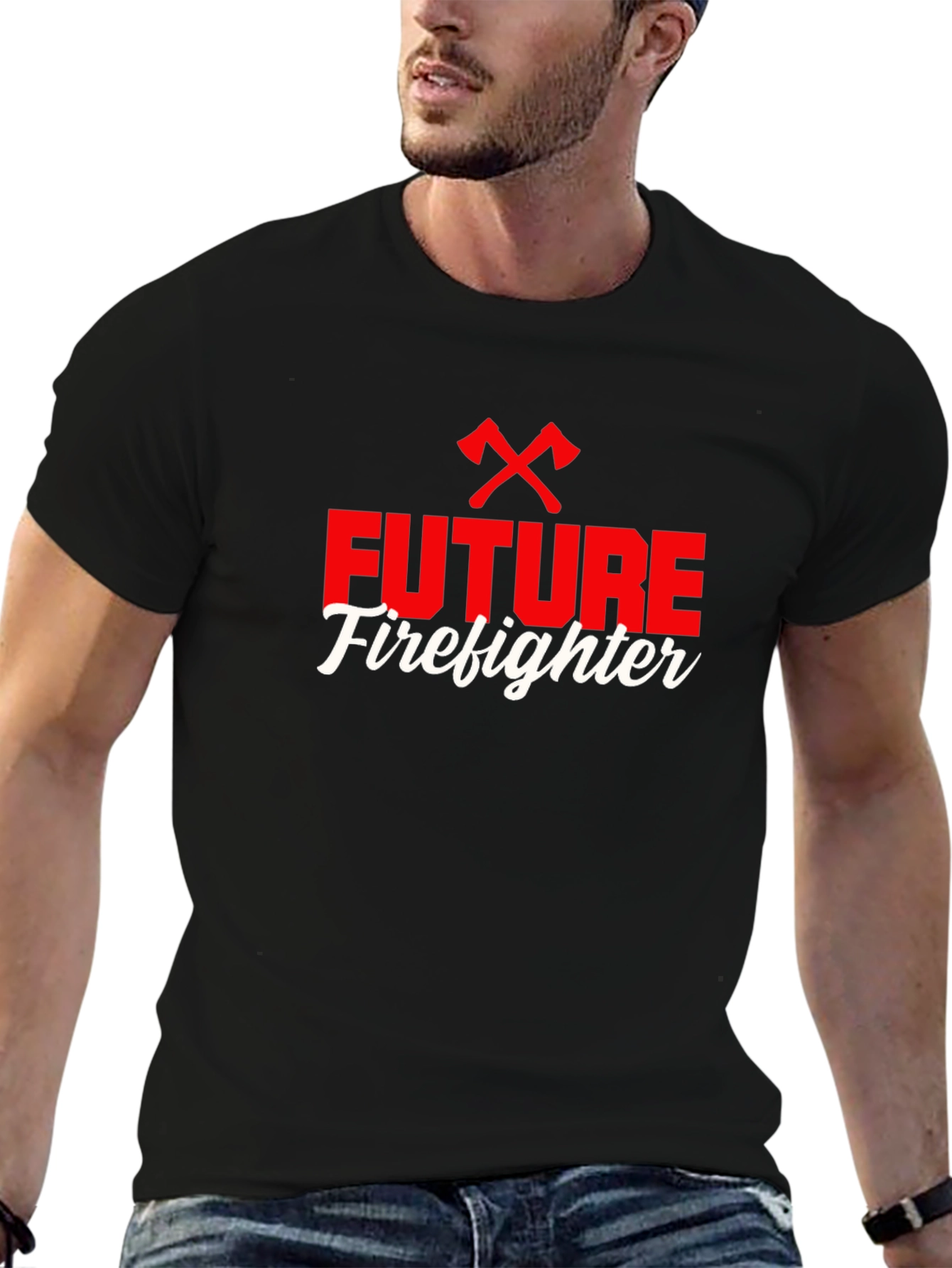 Future Firefighter Graphic Tee - Black
