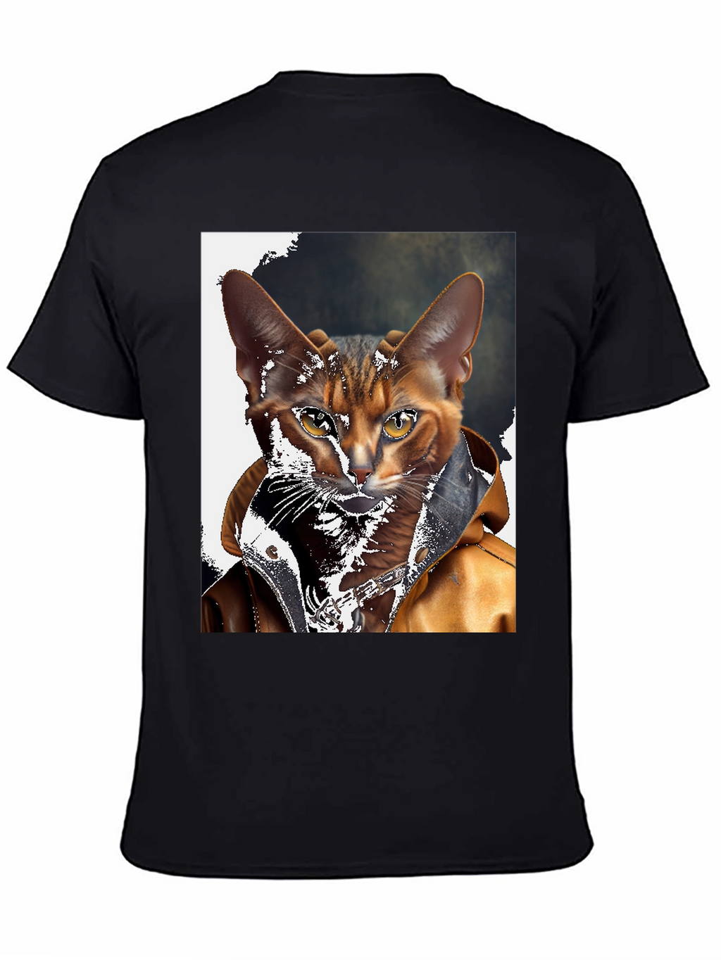 Cool Cat Biker T-Shirt - Rocker Style
