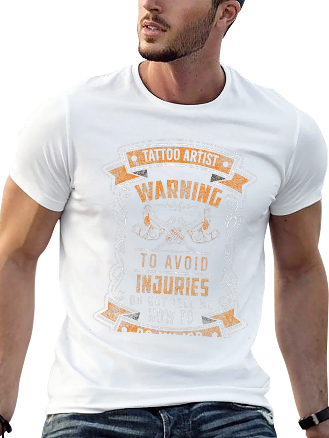 Tattoo Artist Warning Graphic Tee - Black
