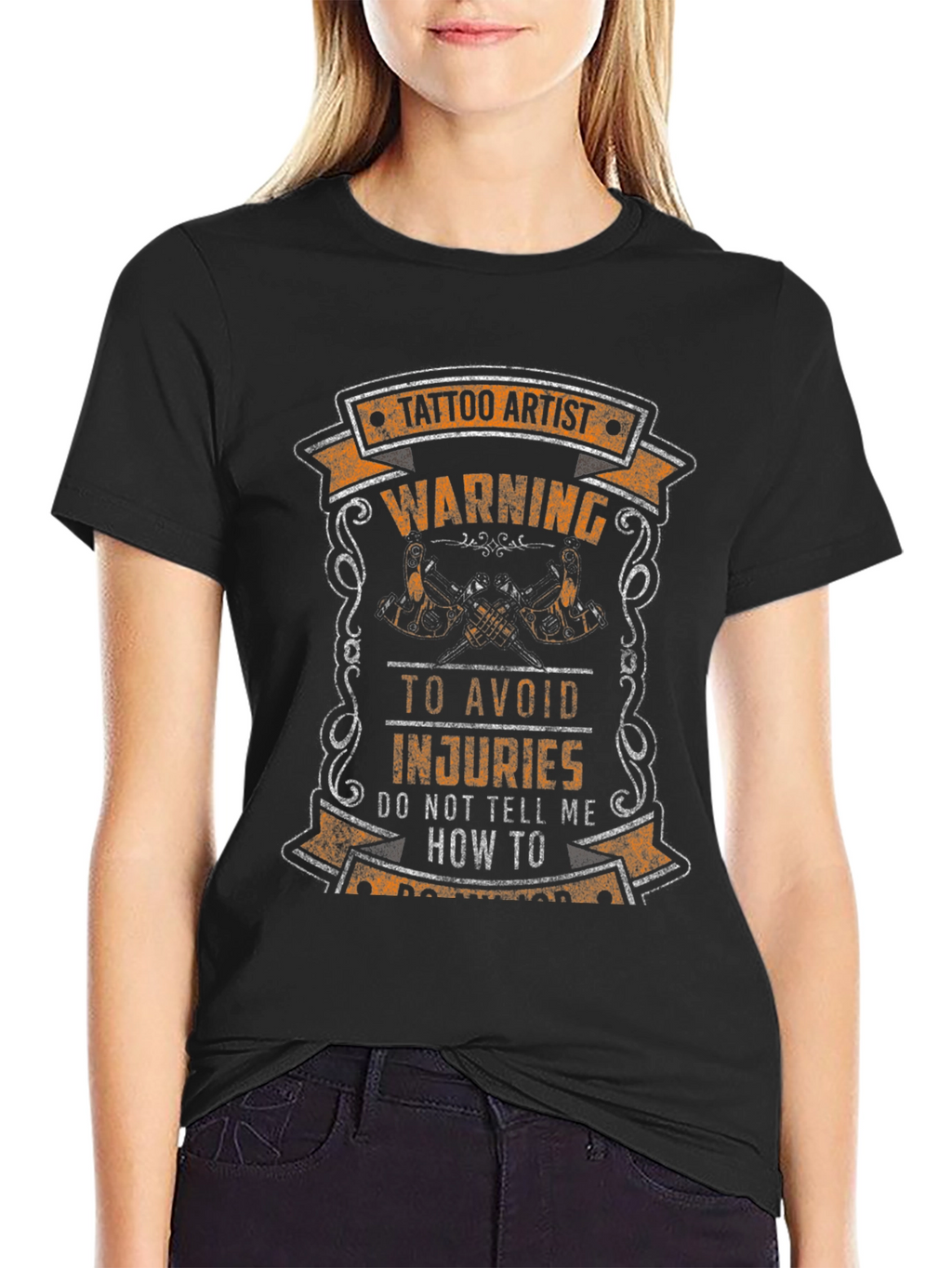Tattoo Artist Warning Graphic Tee - Black