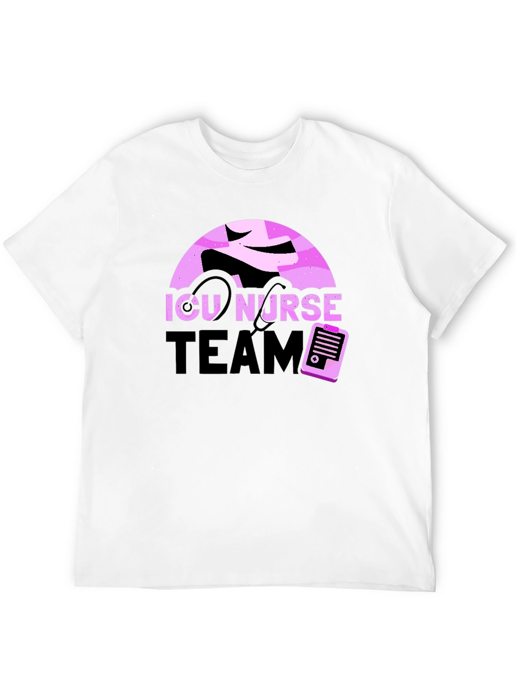ICU Nurse Team Black T-Shirt