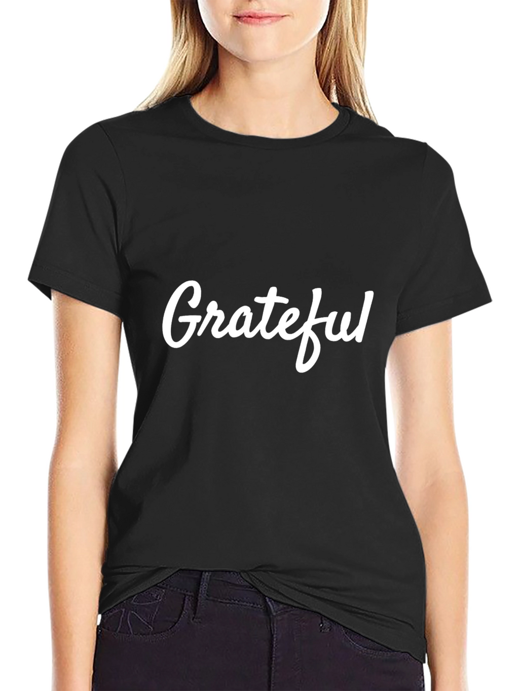 Grateful Black Tee - Soft & Stylish