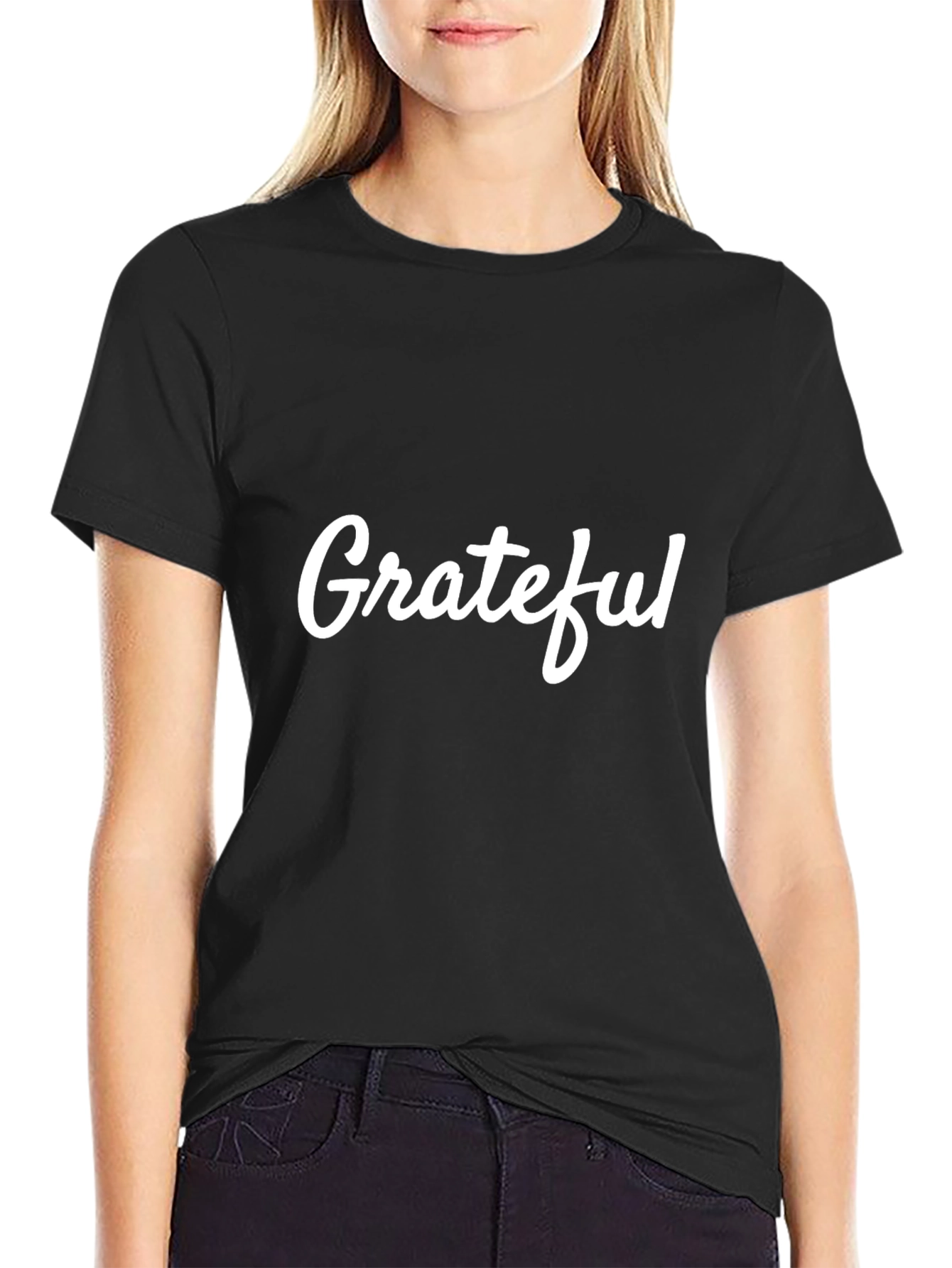 Grateful Black Tee - Soft & Stylish