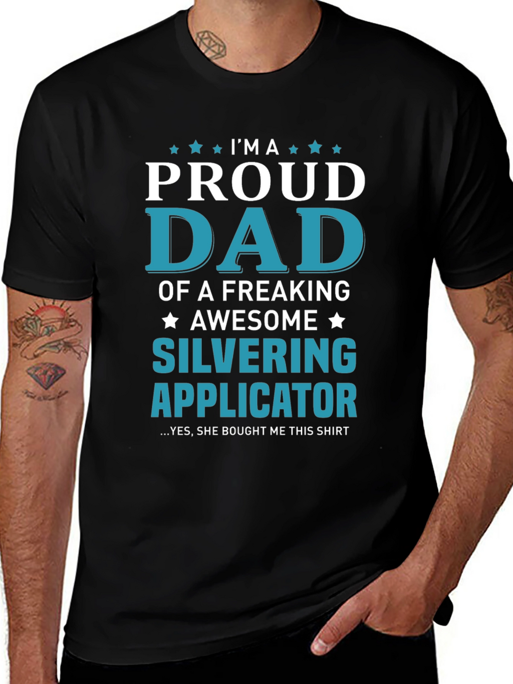Proud Dad of a Silvering Applicator T-Shirt