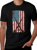 American Flag Hockey Graphic Tee