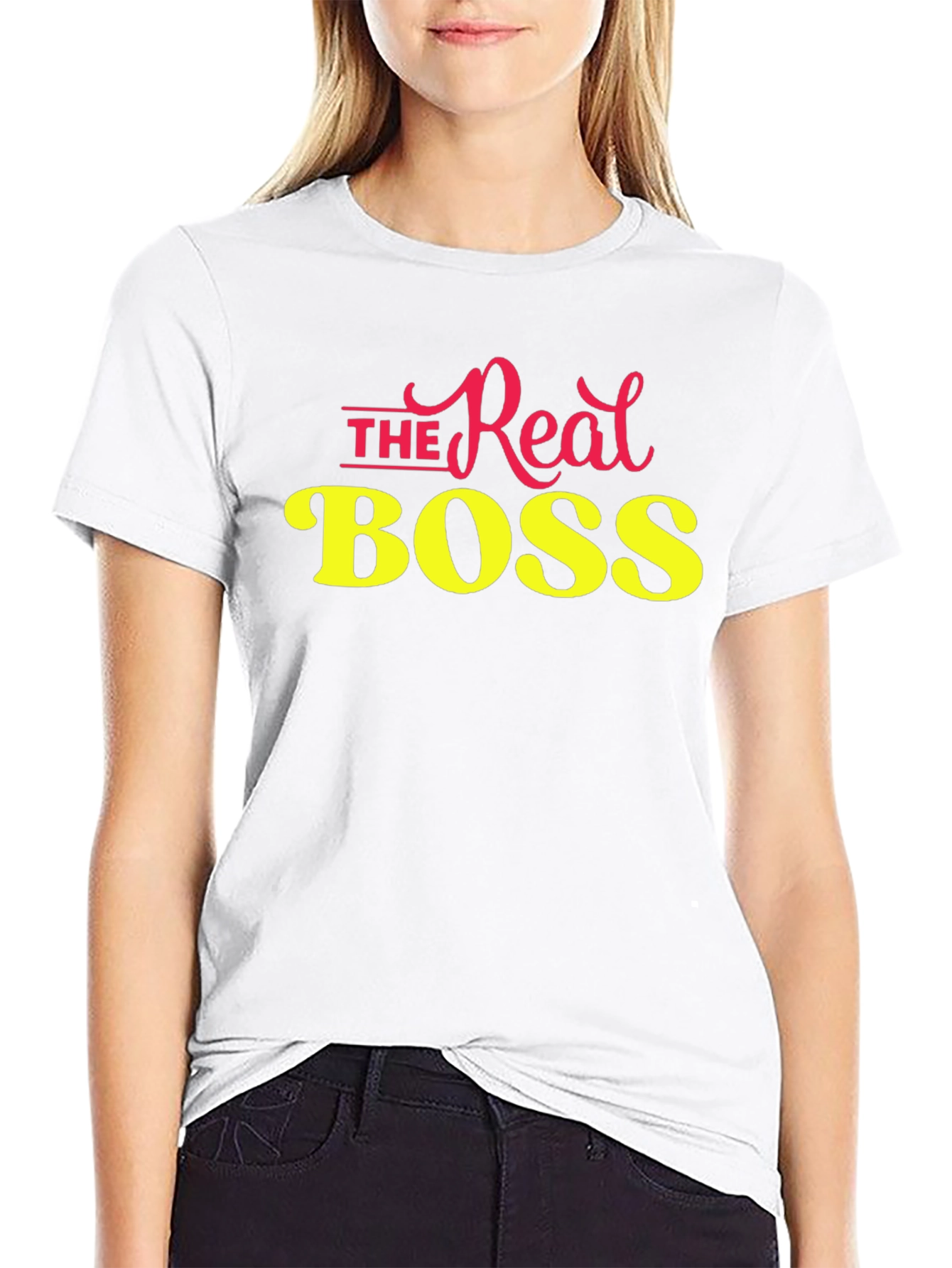 The Real Boss T-Shirt - Black Crew Neck Tee