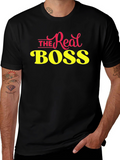 The Real Boss T-Shirt - Black Crew Neck Tee