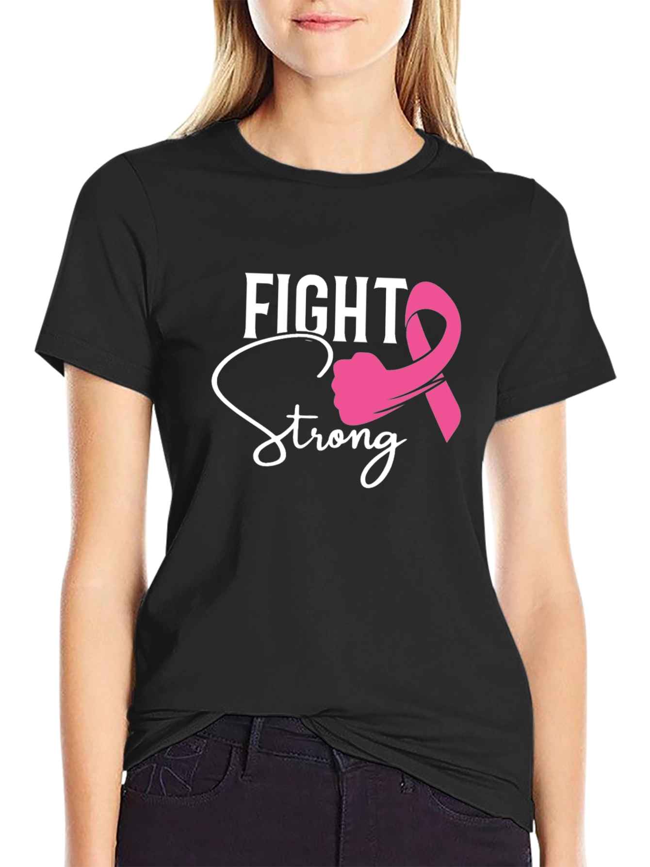 Fight Strong Breast Cancer Awareness T-Shirt