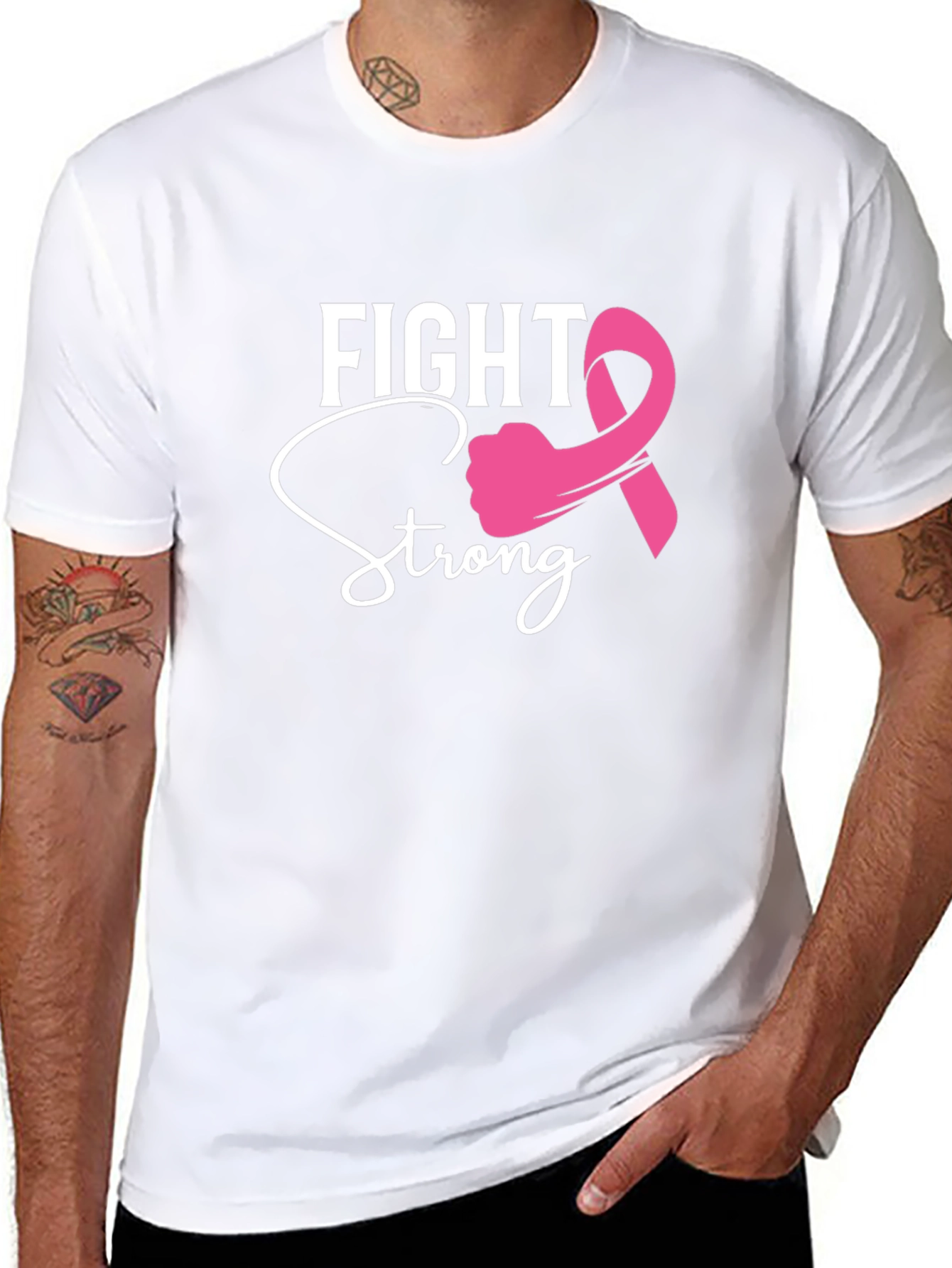 Fight Strong Breast Cancer Awareness T-Shirt