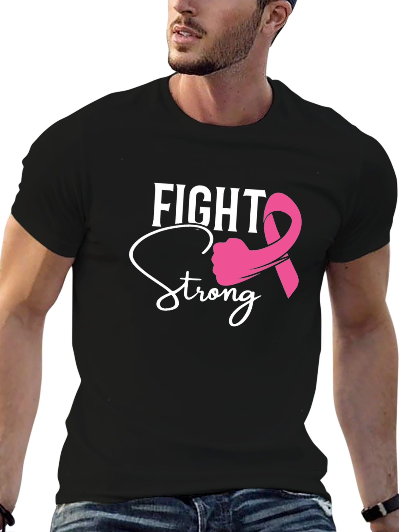 Fight Strong Breast Cancer Awareness T-Shirt