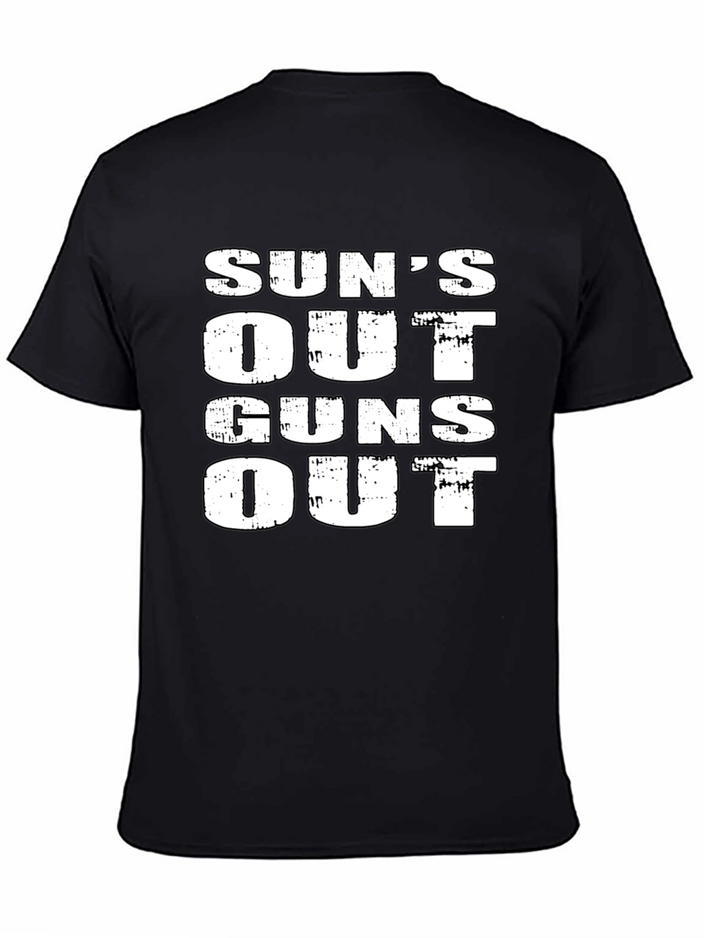 Suns Out Guns Out Black Graphic Tee