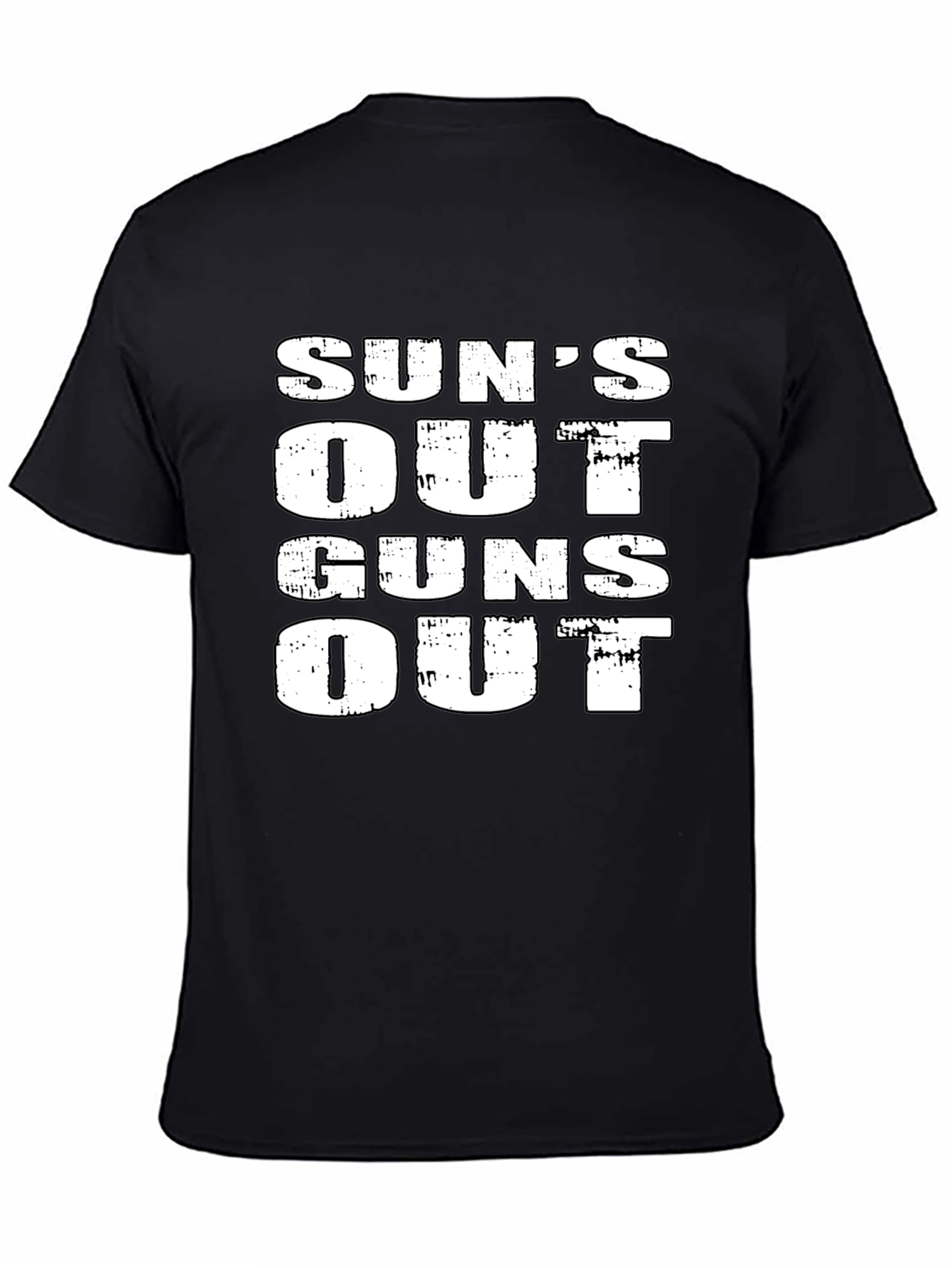 Suns Out Guns Out Black Graphic Tee