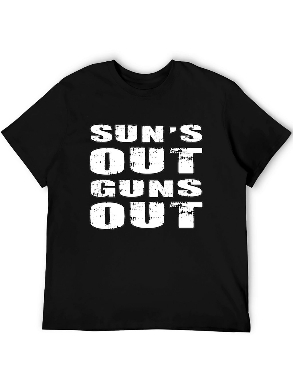 Suns Out Guns Out Black Graphic Tee