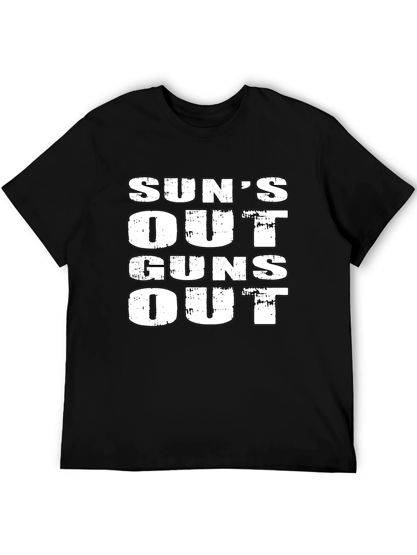 Suns Out Guns Out Black Graphic Tee