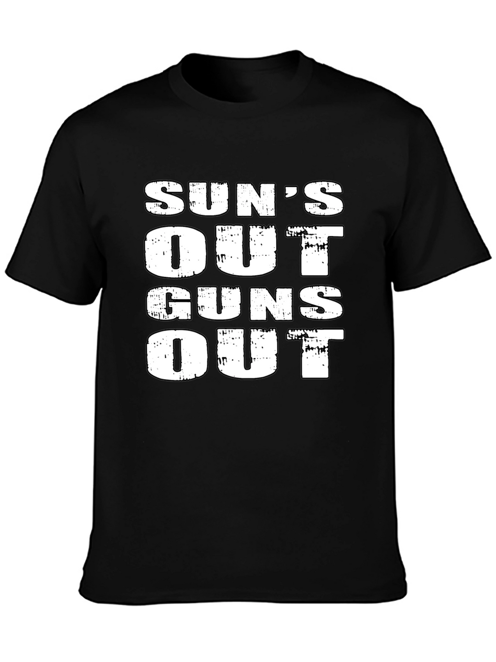 Suns Out Guns Out Black Graphic Tee