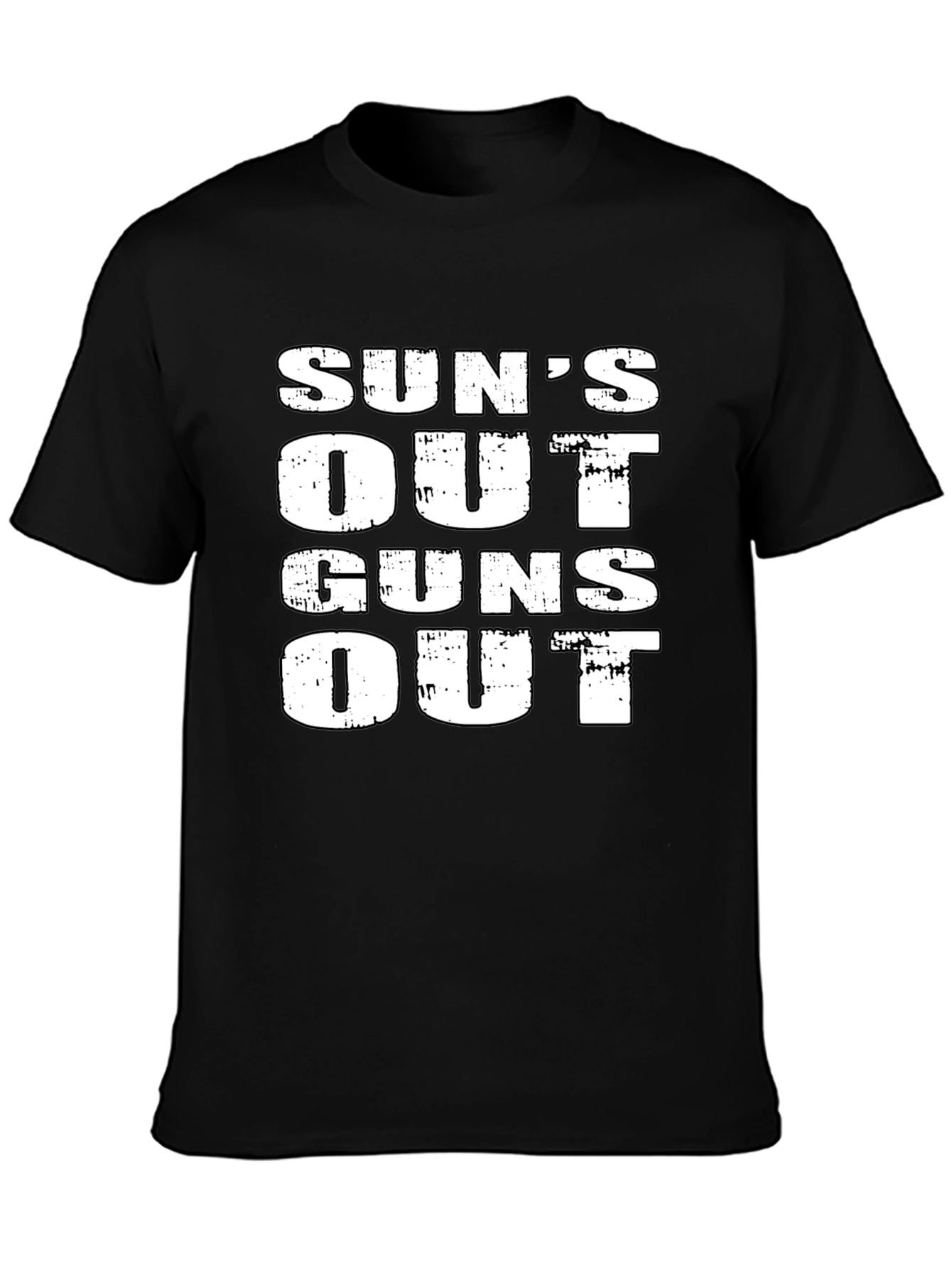 Suns Out Guns Out Black Graphic Tee