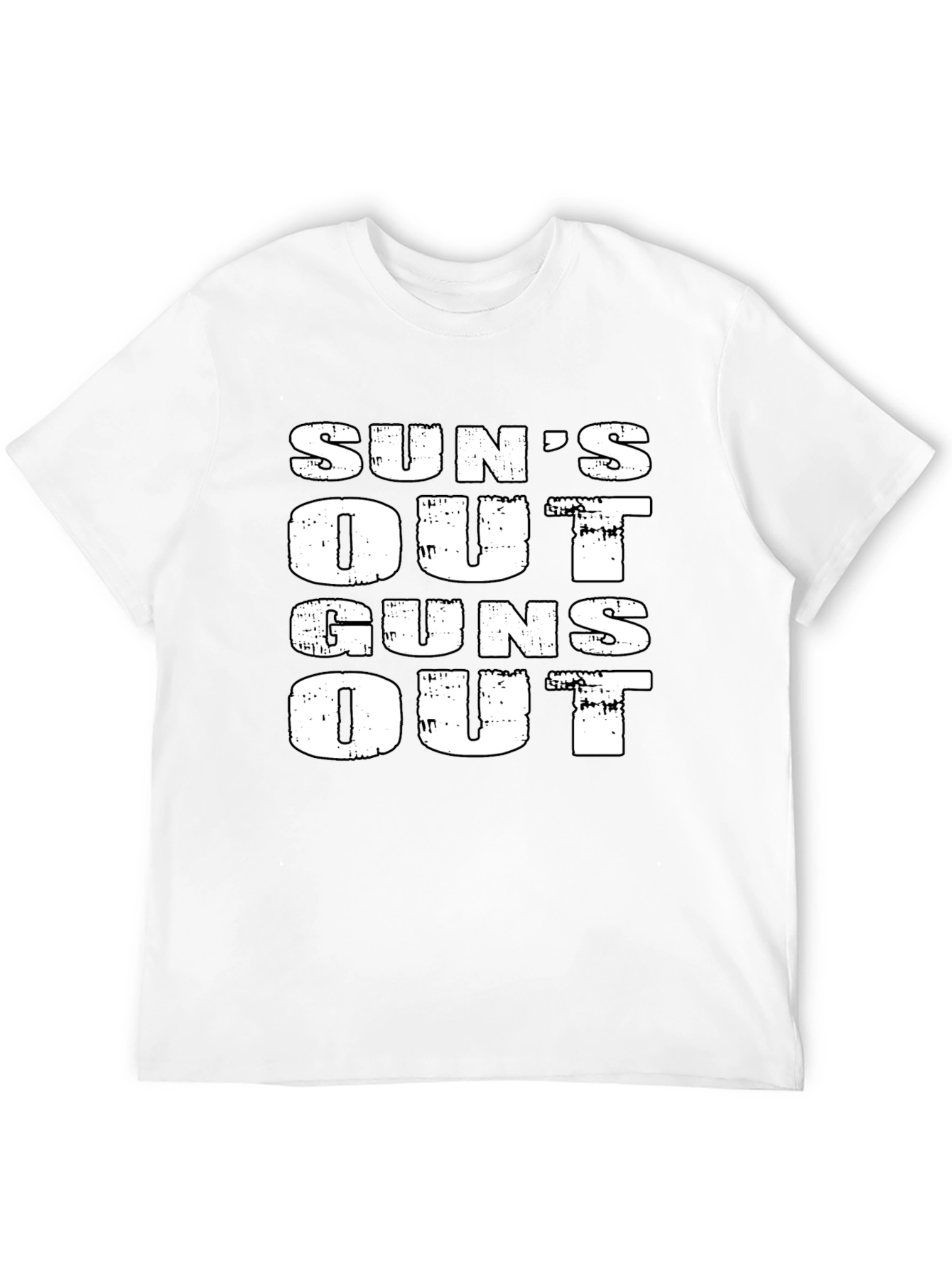 Suns Out Guns Out Black Graphic Tee