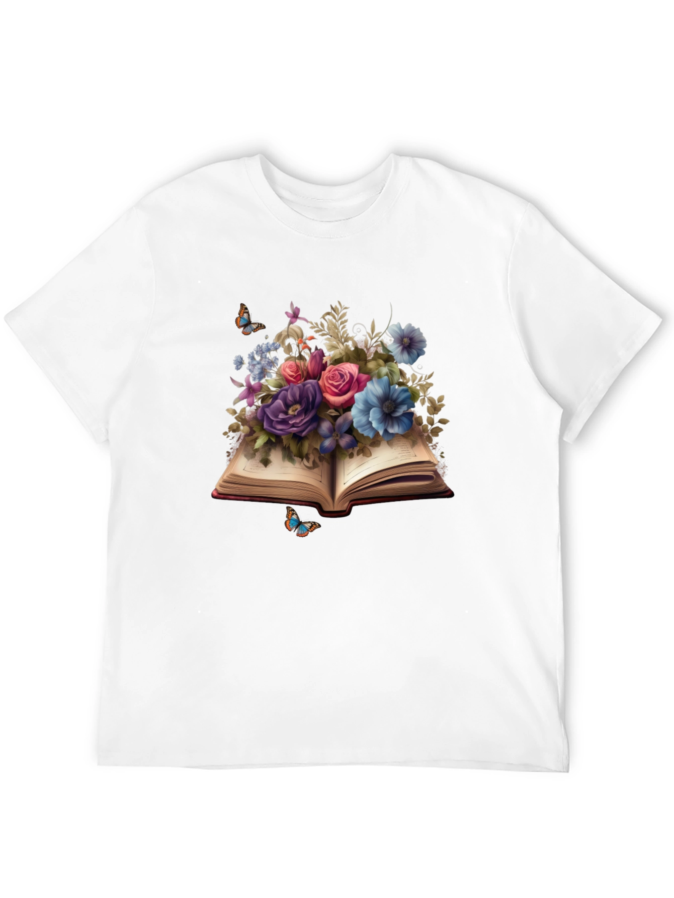 Floral Book T-Shirt: Literary Blooms Tee