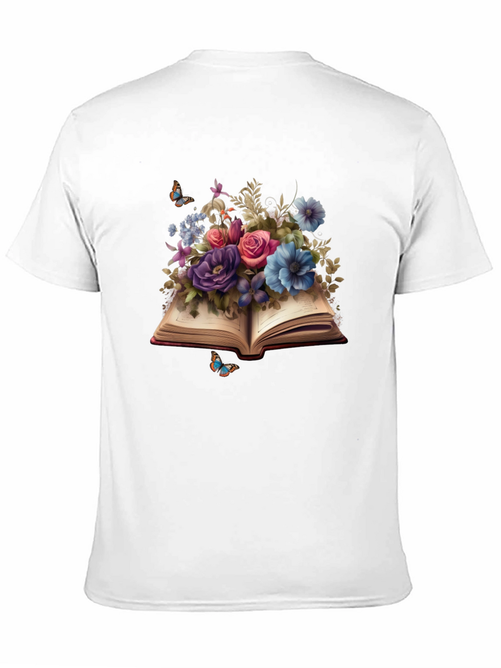 Floral Book T-Shirt: Literary Blooms Tee