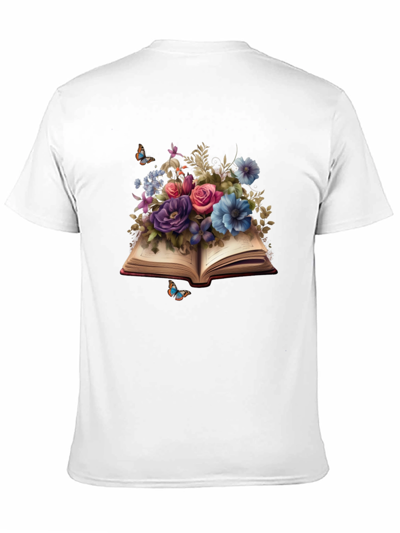 Floral Book T-Shirt: Literary Blooms Tee