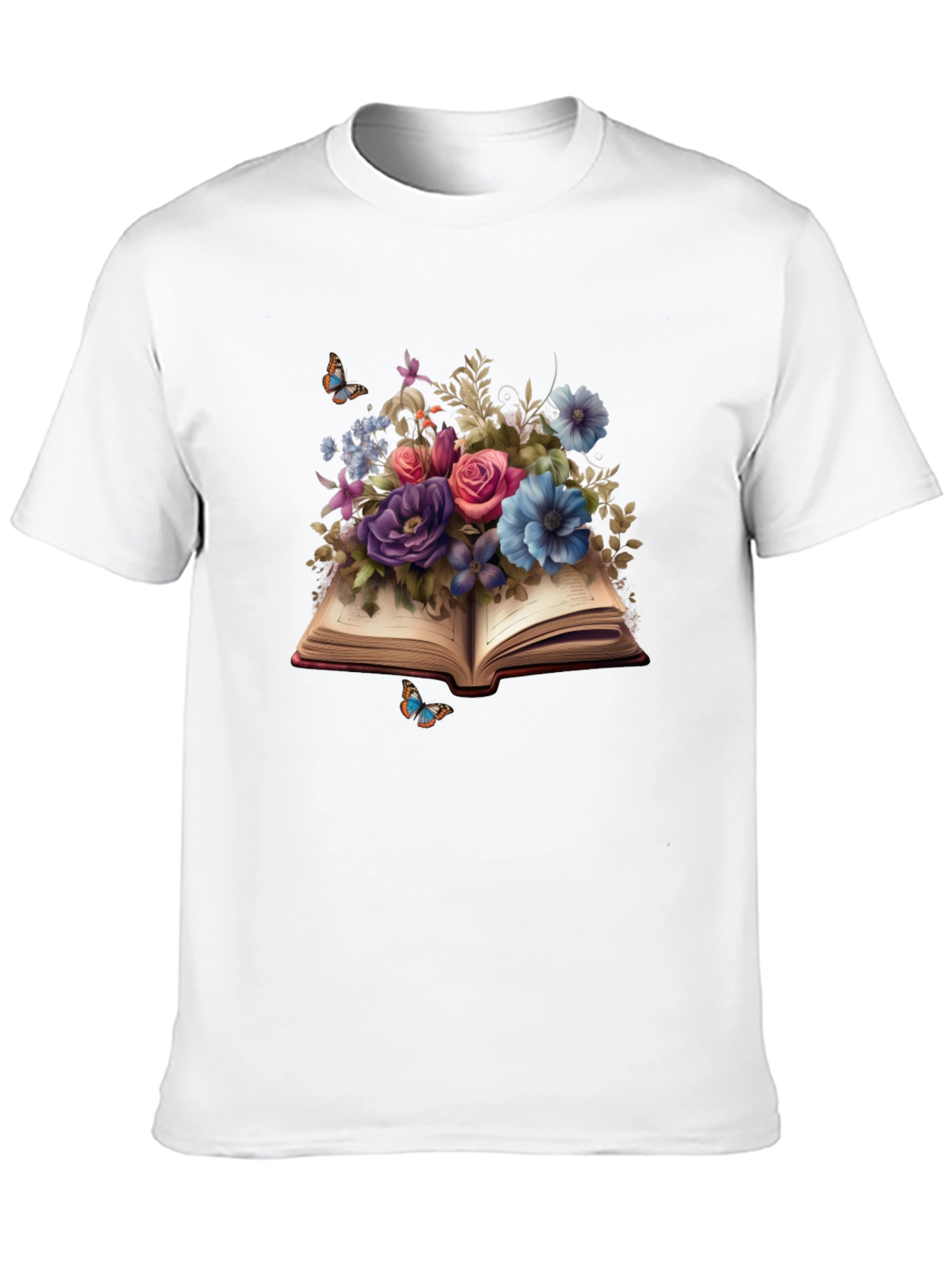 Floral Book T-Shirt: Literary Blooms Tee