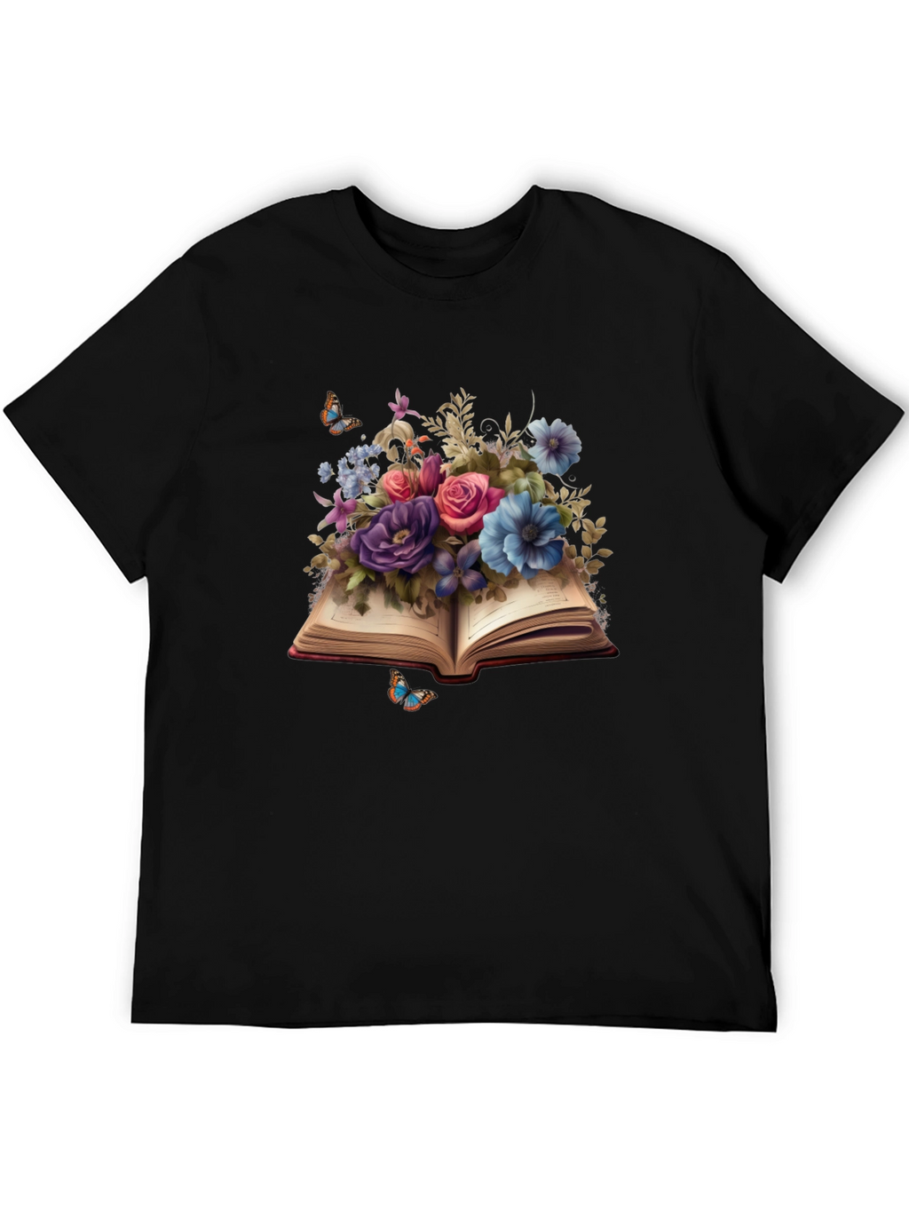 Floral Book T-Shirt: Literary Blooms Tee