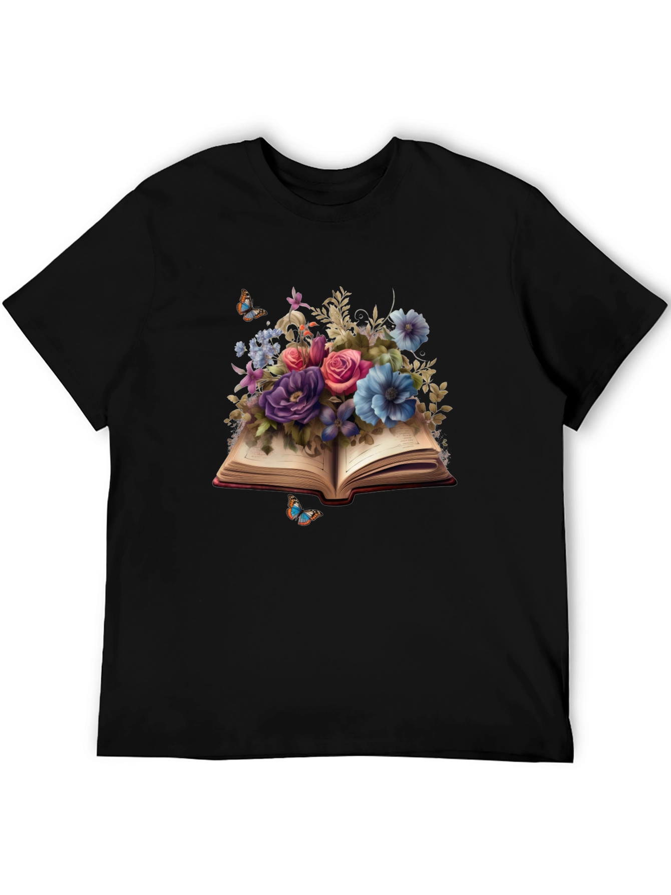 Floral Book T-Shirt: Literary Blooms Tee