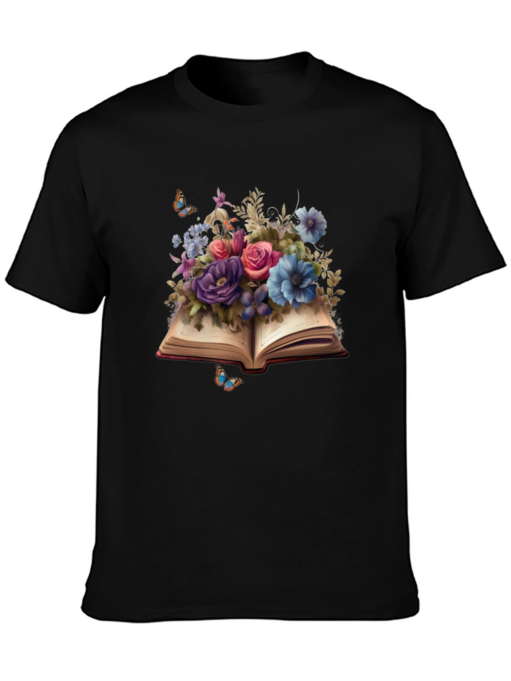 Floral Book T-Shirt: Literary Blooms Tee