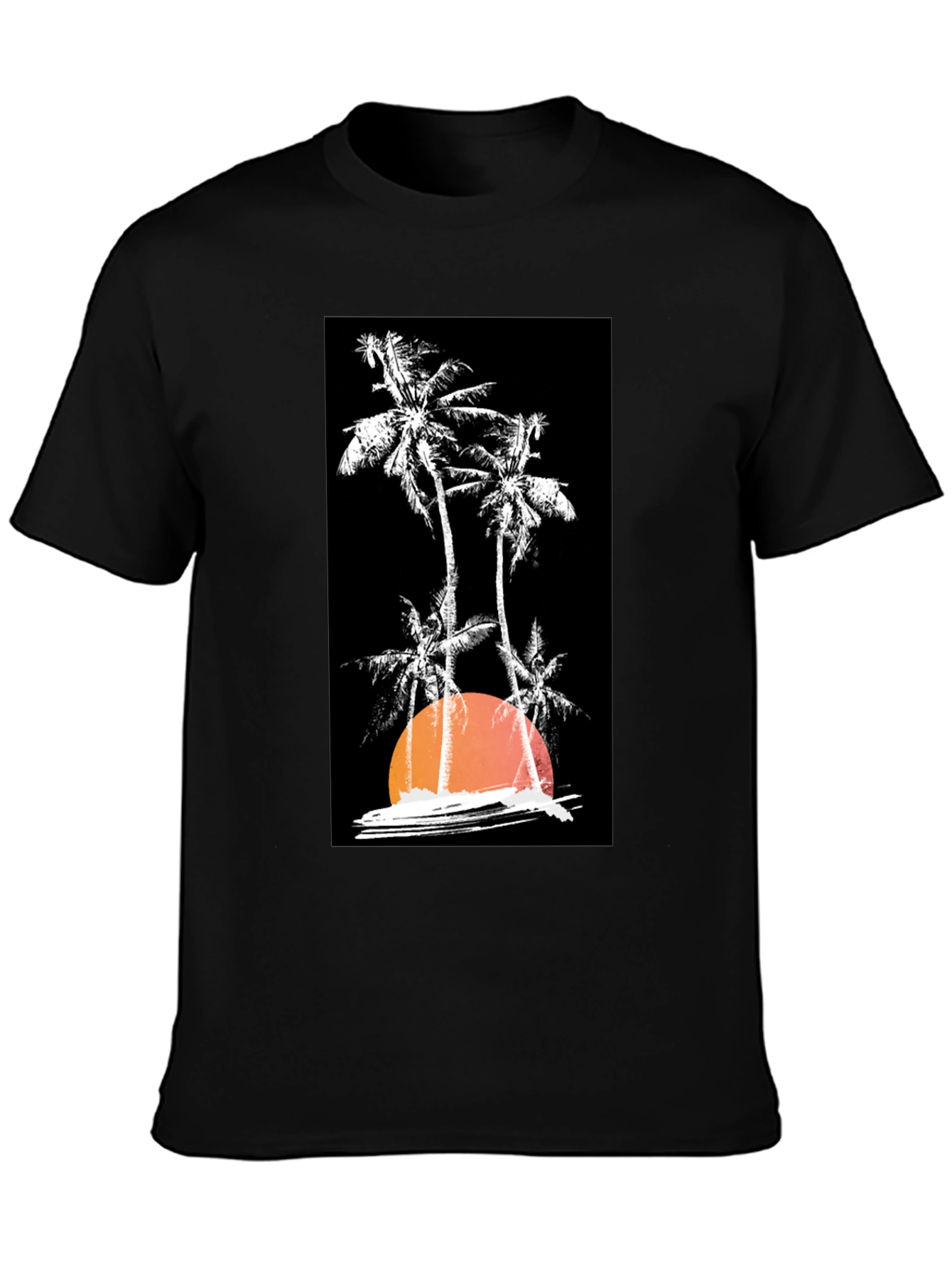 Sunset Palm Tree Graphic T-Shirt