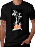 Sunset Palm Tree Graphic T-Shirt