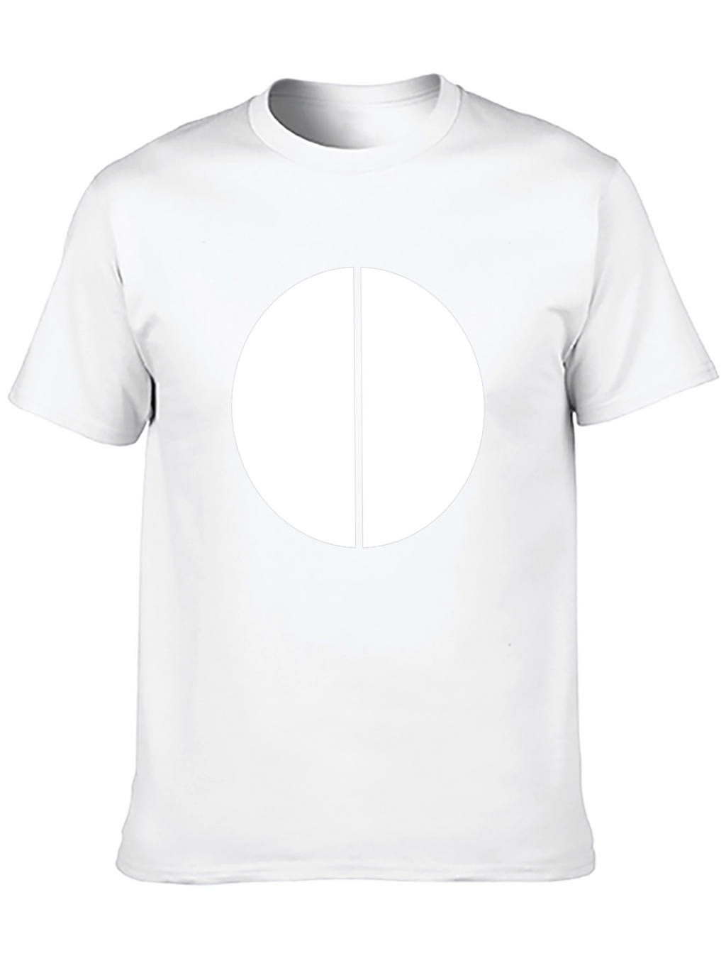 Minimalist White Circle Graphic Black T-Shirt