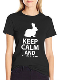 Keep Calm Rabbit Graphic Tee