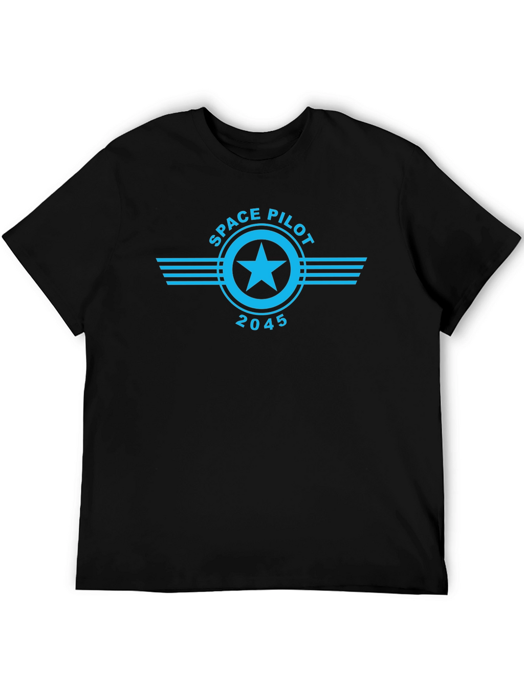 Space Pilot 2045 Black T-Shirt