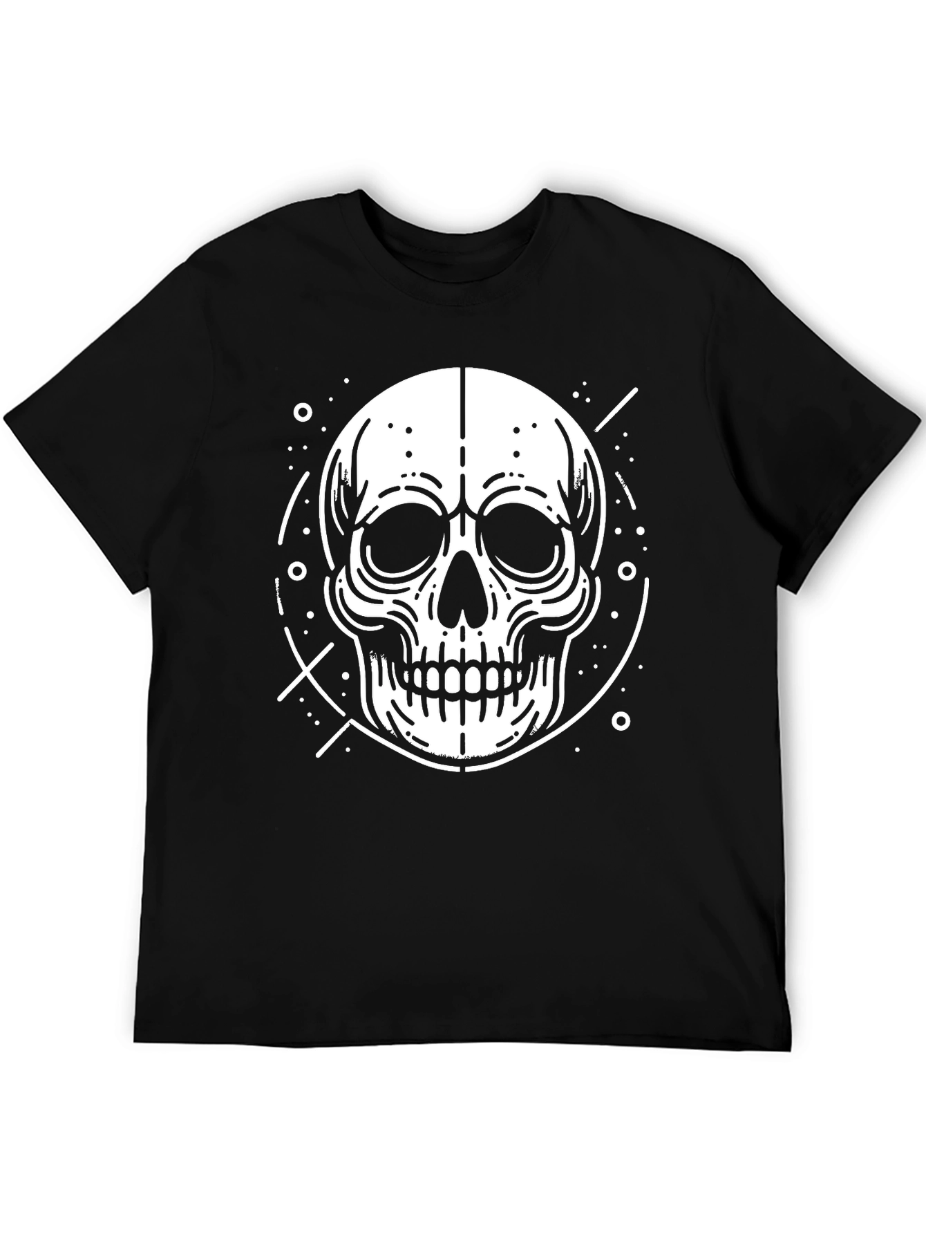 Skull Graphic Print T-Shirt - Modern Style