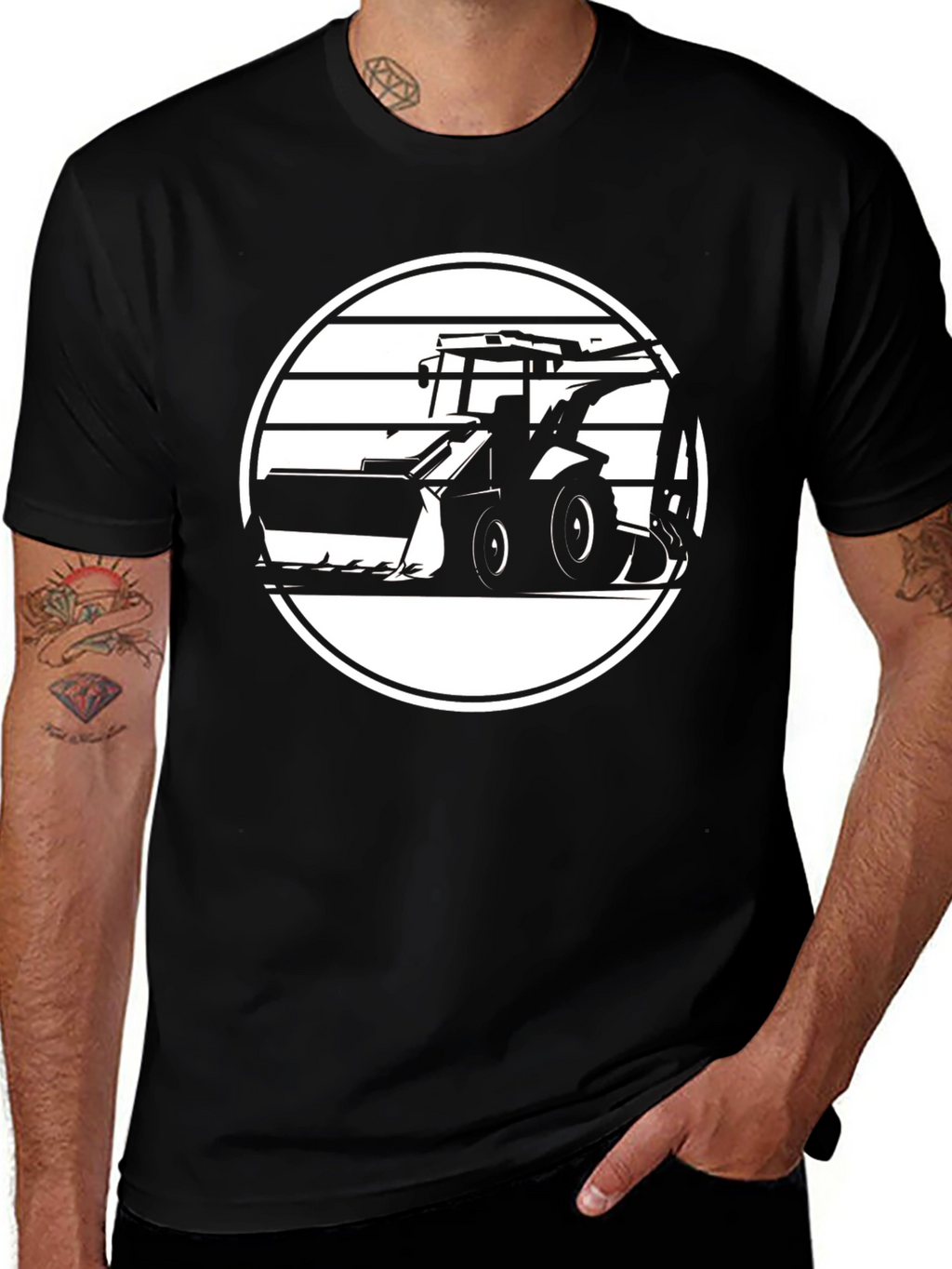 Black Bulldozer Graphic Tee
