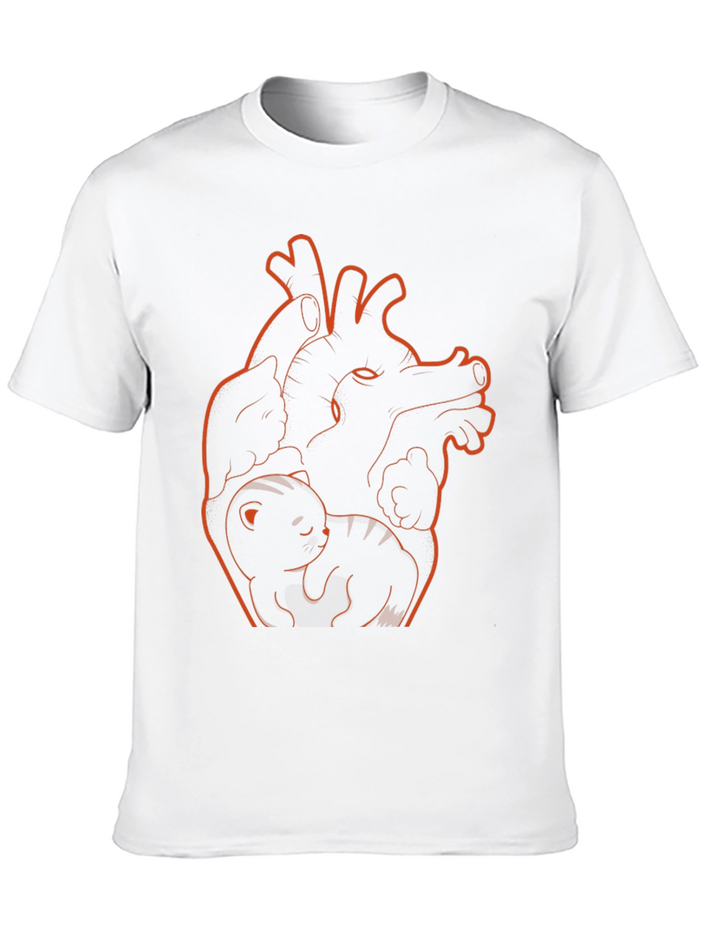 Anatomical Heart Cat T-Shirt