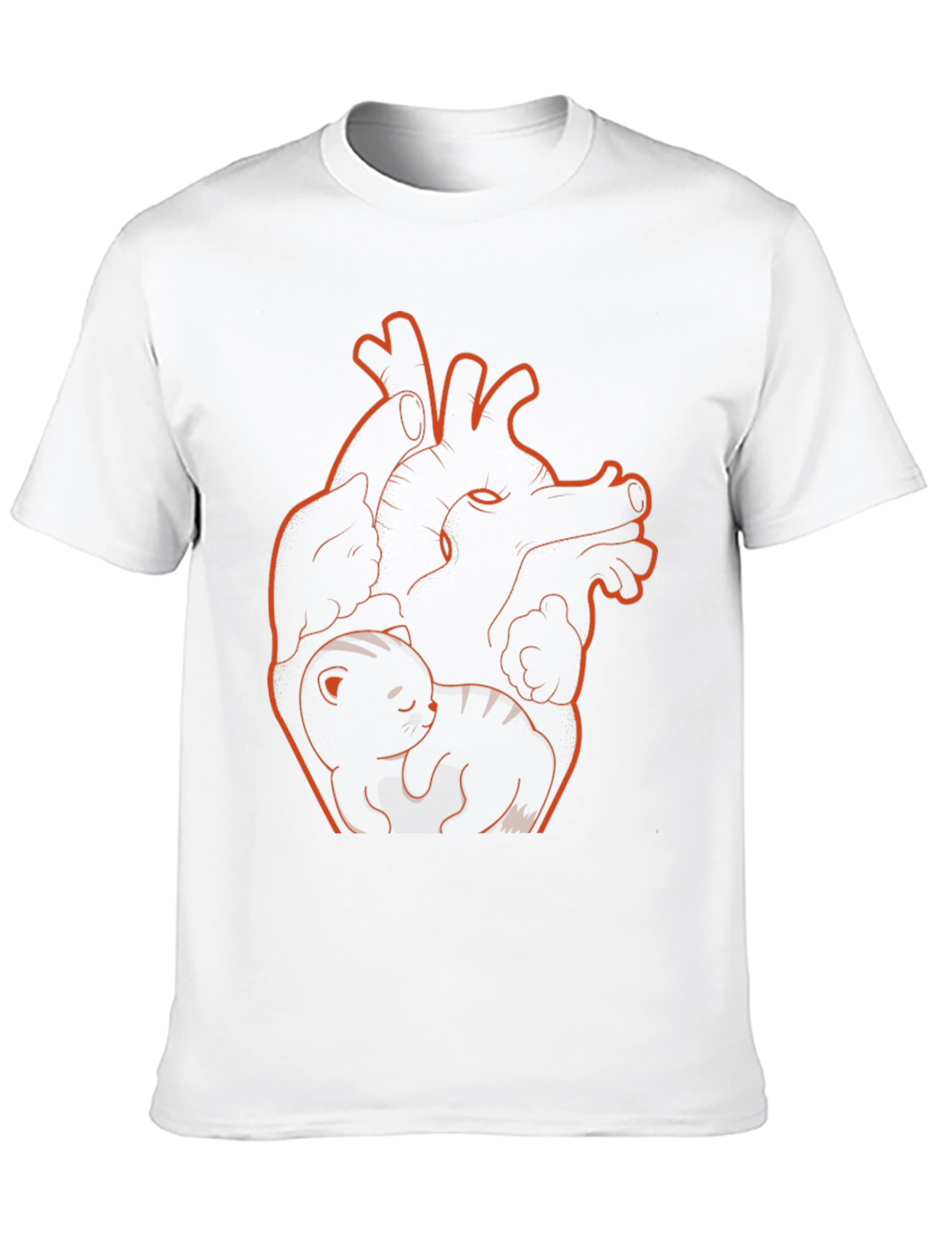 Anatomical Heart Cat T-Shirt