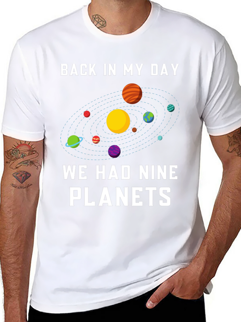 Nine Planets Retro Graphic T-Shirt