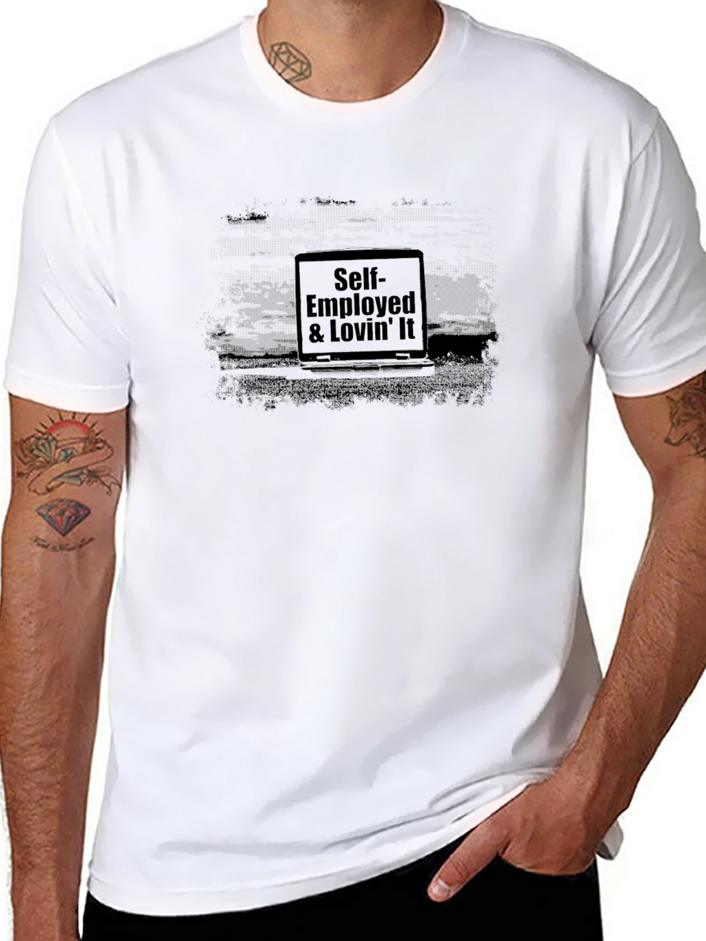 Self-Employed & Lovin It Black T-Shirt