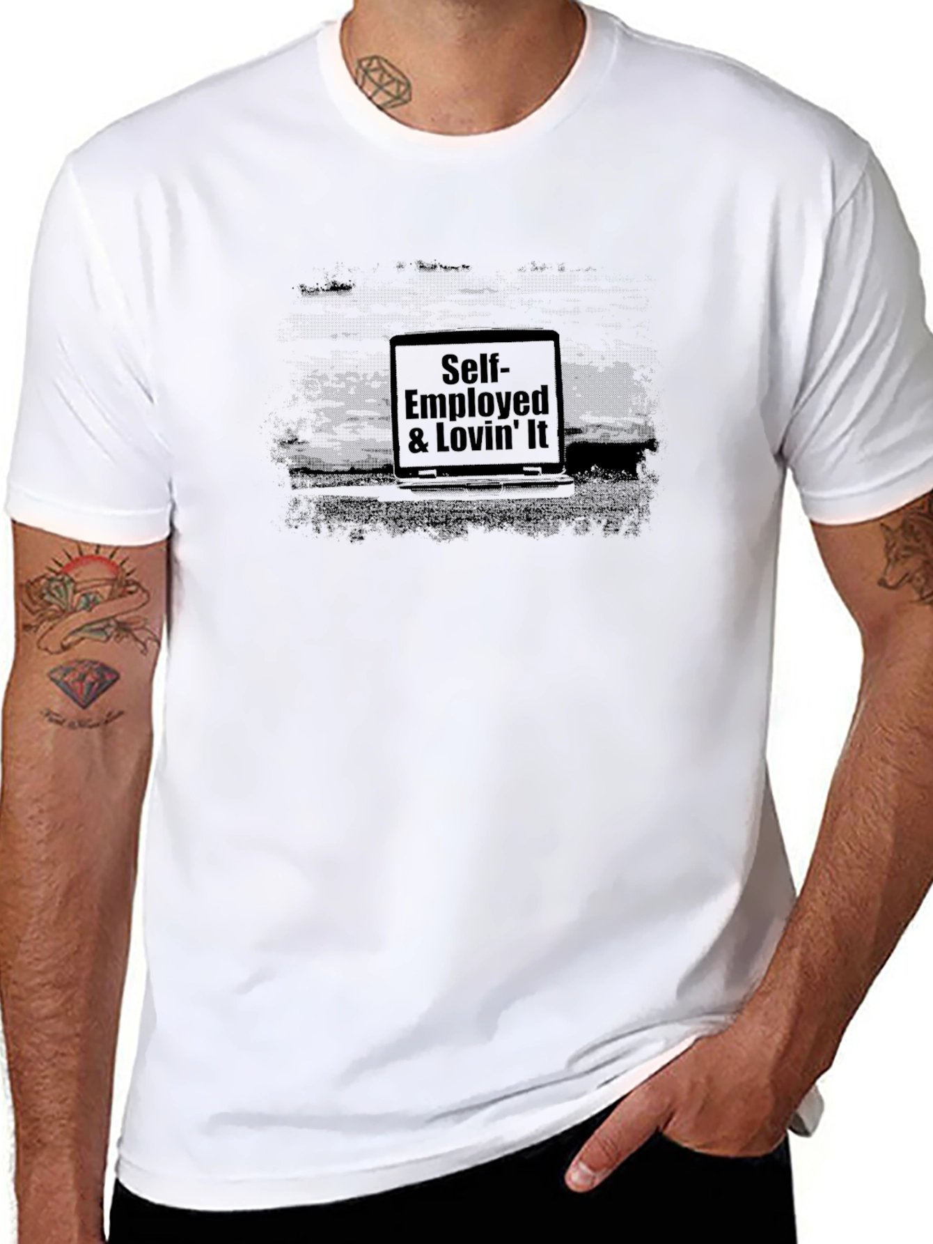 Self-Employed & Lovin It Black T-Shirt