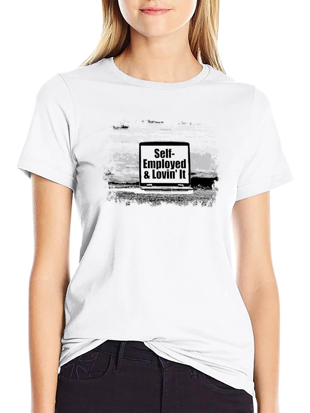 Self-Employed & Lovin It Black T-Shirt