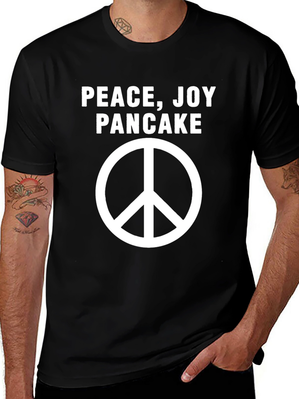 Peace Joy Pancake Graphic Tee - Soft Cotton Blend